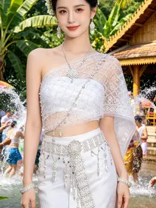 Vintage Heavy-Duty Body Chain, Exaggerated Geometric Fringe, Perfect for Travel and Vacation, Waist Chain for Stylish
