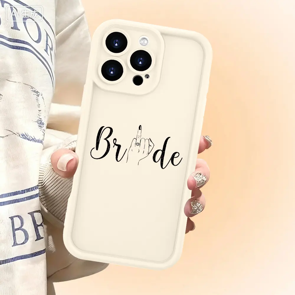 Phone Case: Minimalist Bride Gesture Pattern All-Match Gender-Neutral TPU Case for iPhone 17 16 15 14 13 12 11 PRO MAX PLUS 17AIR 16E 17E 13mini 12mini XSMAX X XS Samsung S26 S25 S24 S23 S22 S21 ULTRA PLUS A54 A53 A52 A36 A35 A33Full Drop Protection, Casi