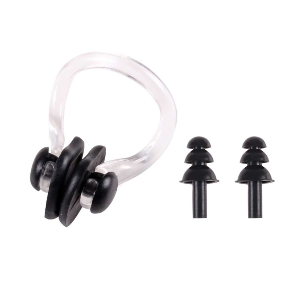 Swimming Nose Clip & Earplug Set, 1 Set Soft and Comfortable Silicone Nose Clip & Earplug, Swimming Accessories for Adults & Teens
