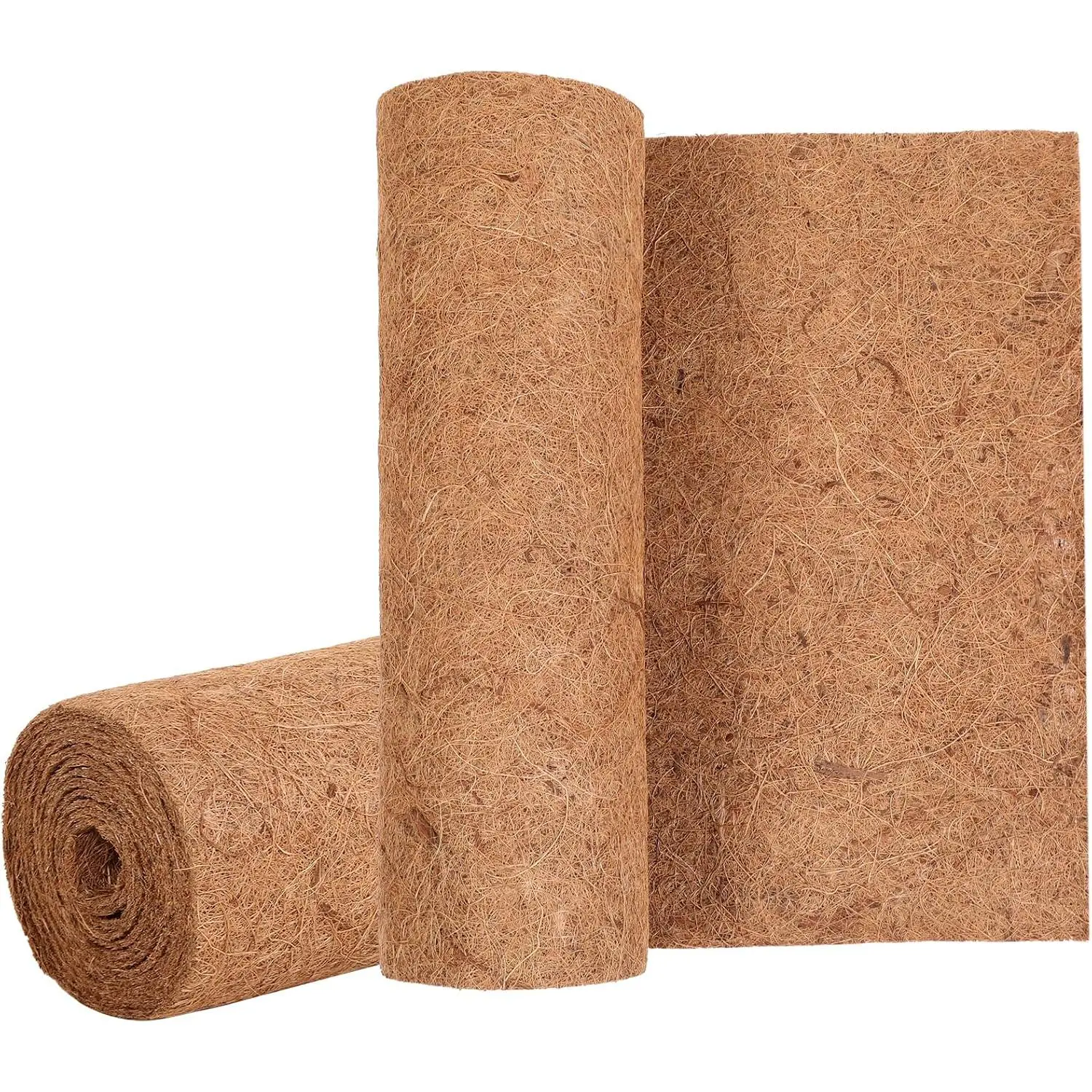 4 Rolls 12 x 14 Inch Coir Liner Roll Coconut Fiber Mat  Coconut Coir Liner Sheets  Potting Mat for Garden Planters Flower Window Box Basket   Pad Reptile Carpet