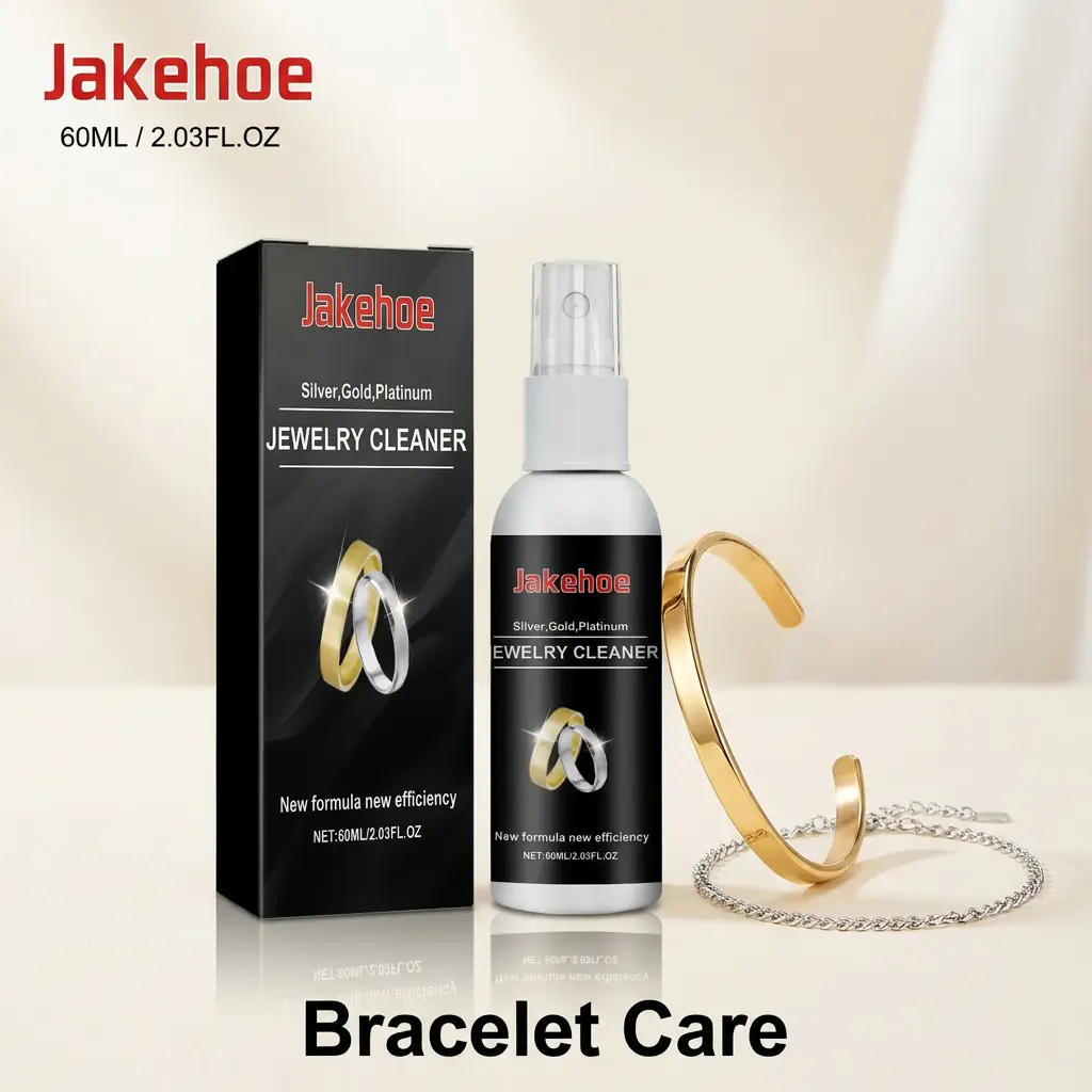 Jakehoe Jewelry Cleaning Spray 60ml, Jewelry Care Solution for Surface Dirt, Shine Care and Daily Jewelry Maintenance