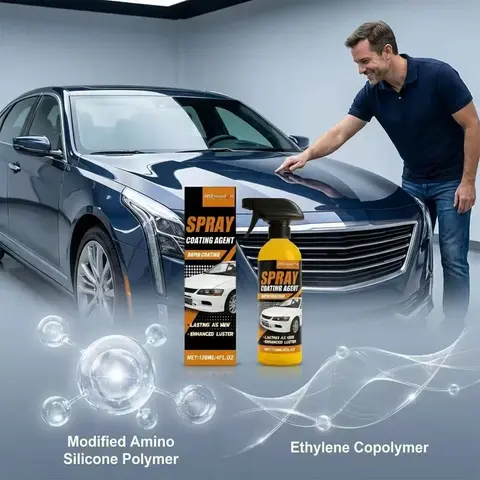 Hikmarion Car Ceramic Coating Spray, Automotive Coating Agent, Exterior Paint Renewal Maintenance Cleaning, Rust Removal Brightening, Automotive Care Solution, Automobile Coating Agent
