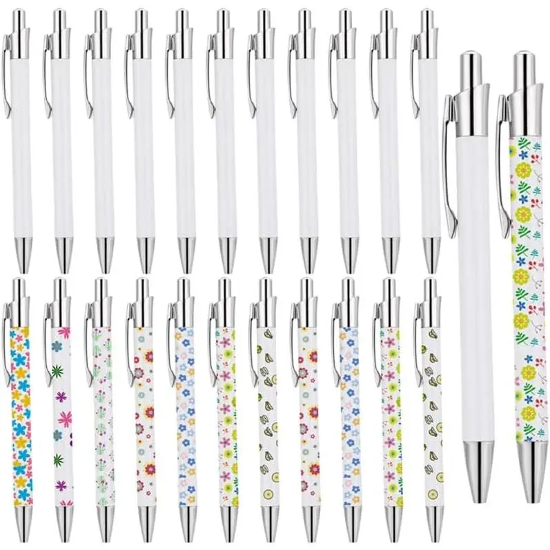 24 count Sublimation Pens Blank,  DIY Personalized Pen | Heat Transfer, Black Ink, Sublimation Ballpoint Pen, Office School