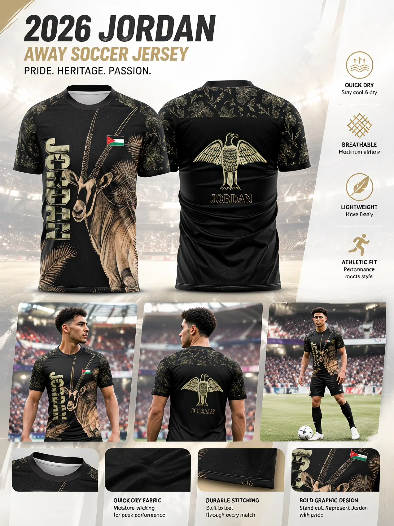 2026 Canada Soccer Jersey, Gold Beaver Maple Leaf National Team Short Sleeve T-Shirt, Quick-Dry Breathable Sportswear