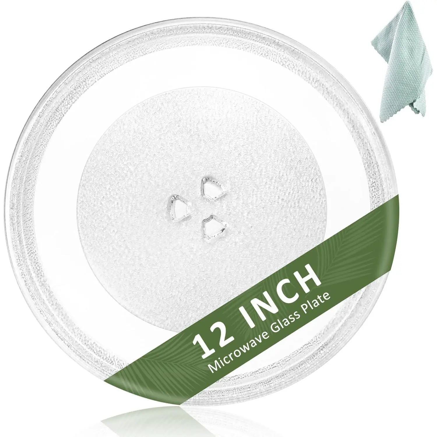 12 inch Microwave Glass Plate Replacement for Whirl-pool Microwave Glass Turntable Plate W10337247 WPW10337247 W11367904 W11335034 W11291538 W11443145 and other 1.5 & 1.7 Cubic Foot