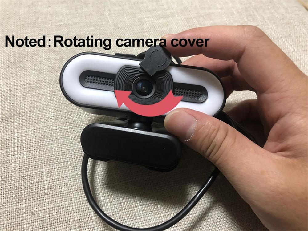 Portable Full HD Webcam PC Laptop Auto Focus Webcam Live Streaming Flexible with Microphone Live Broadcast withLight