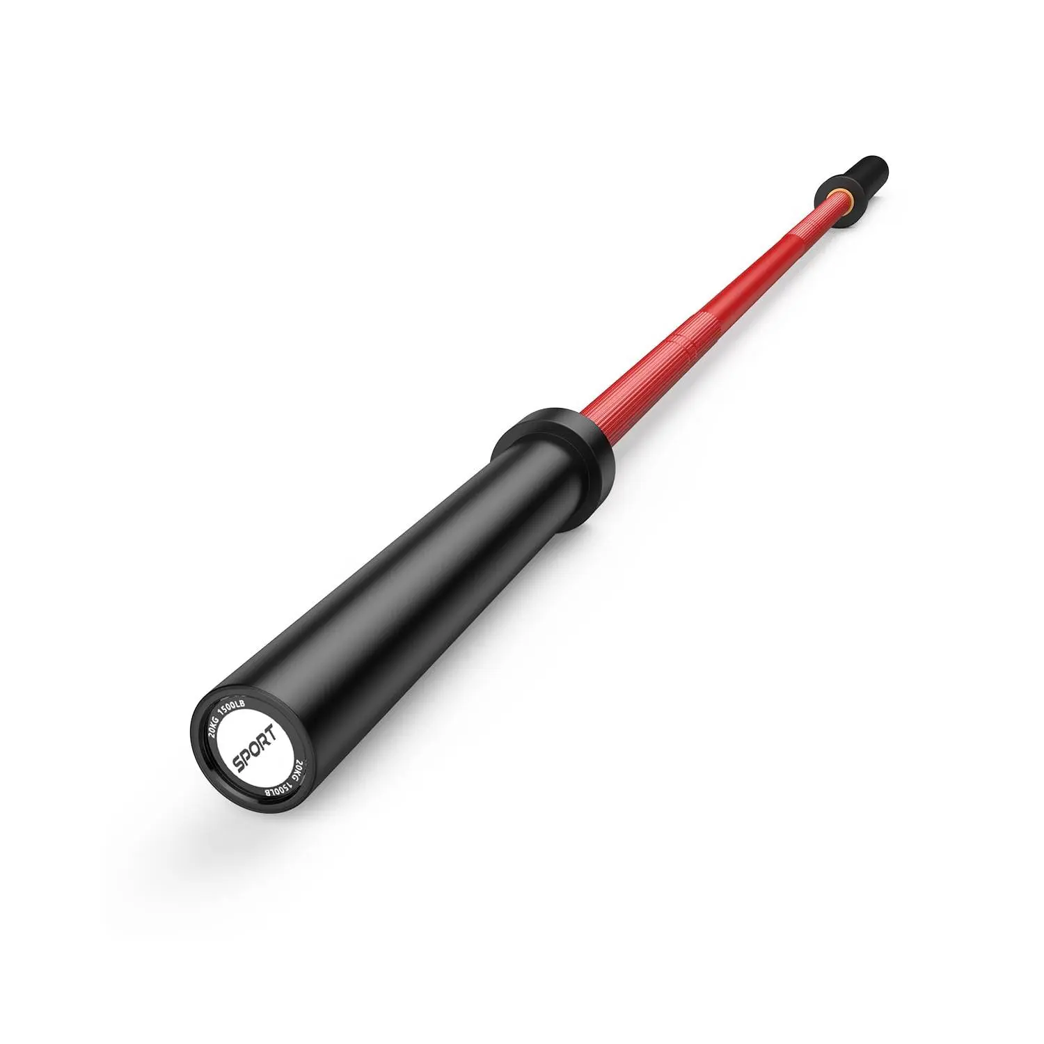 7ft Olympic Barbell Bar, 44LB Bar Weight & 1500 LBS Load Capacity, Standard Lifting Bar Fits 2" Plates, Ideal for Home & Gym Squat, Bench Press and Powerlifting