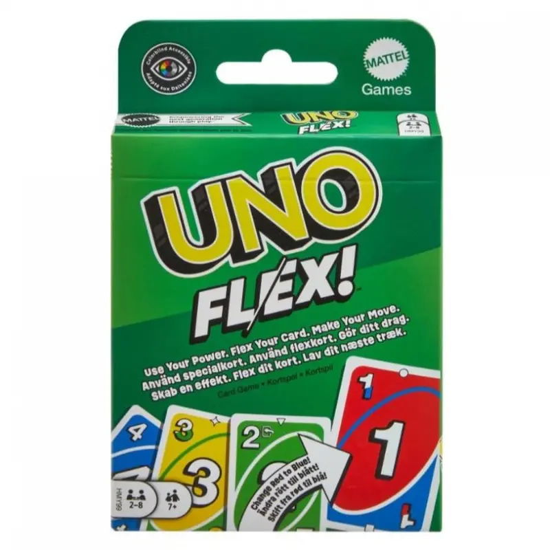 UNO Flex Card Game for Adults, Fun Party Night Game, Perfect Gift for Friends, Engaging Board Game for Gatherings