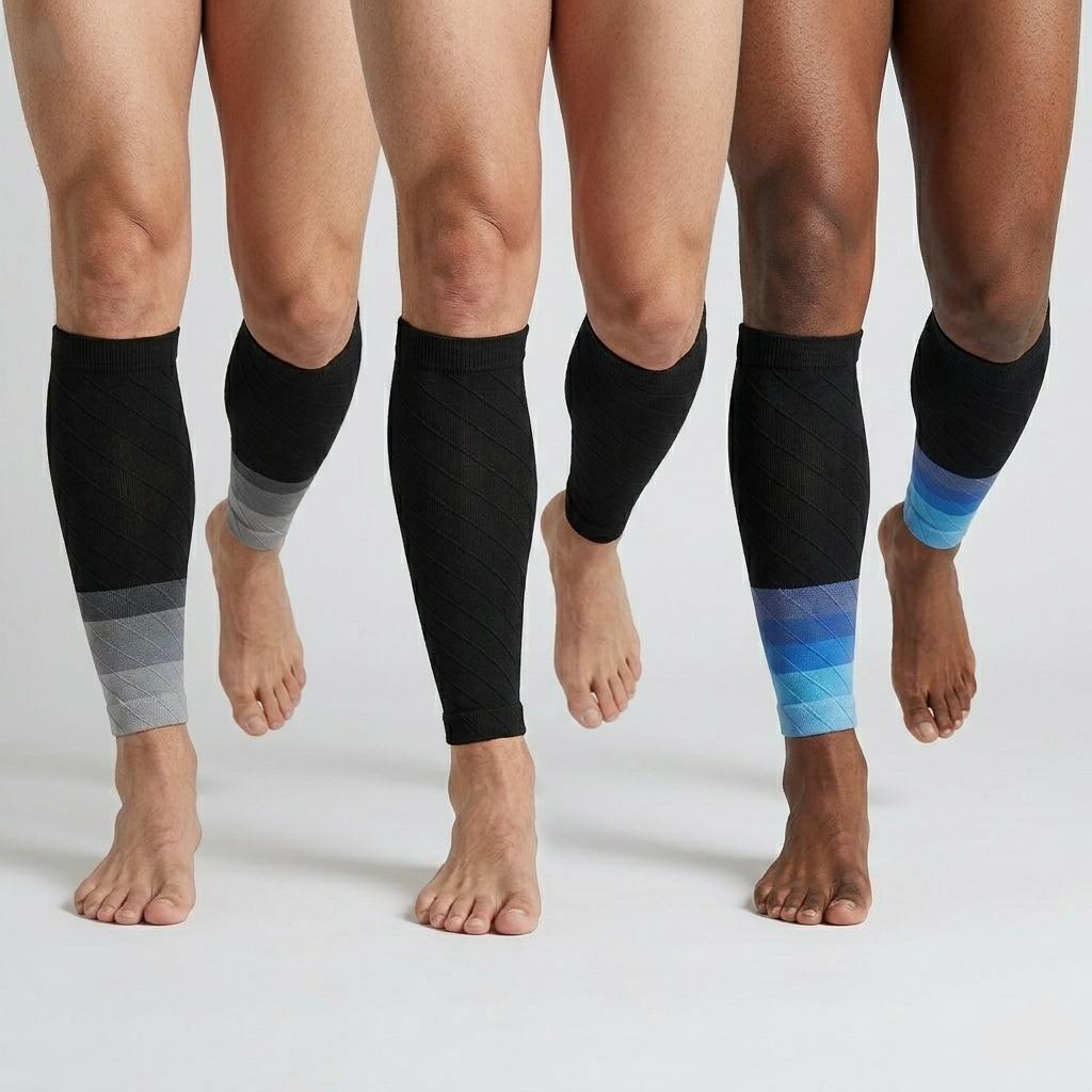 Unisex Calf Compression Sleeves - Adjustable, Lightweight Summer, Soft Breathable, Anti-Slip, Machine Wash, 25-43cm/9.84-16.93inch Calf Circumference, Lifestyle Leg Support for Running,Cycling, Alleviates Fatigue, Tibia Pain Relief, Black Sports Sleeves,