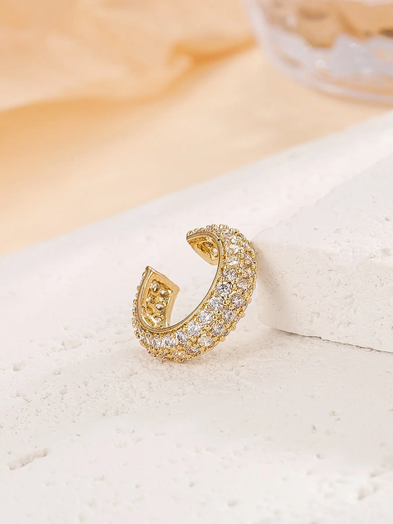 Ear Cuffs for Women - CZ Paved Hoop Huggie Hoop Earrings Sparkle Clip On Wrap Cartilage Earrings Non Pierced Fake Ear Piercings Gifts