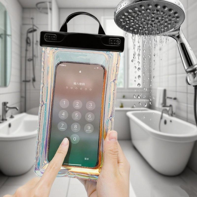 Waterproof Touchscreen Phone Case, PVC Material, Includes Lanyard, Smooth Surface, Ideal for Swimming, Beach Activities, Travel, Outdoor Use