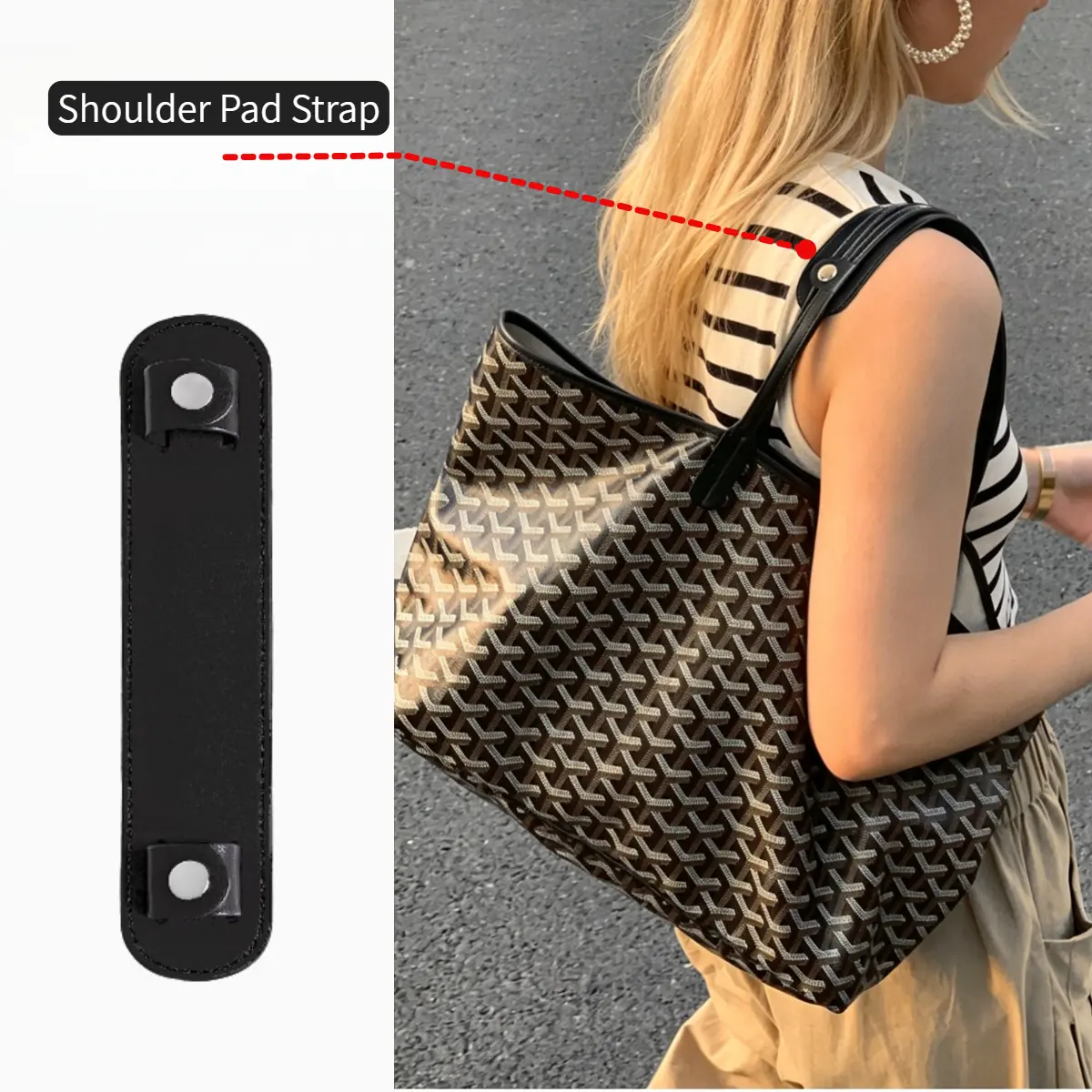 ORVELIA Leather Shoulder Pad Strap for Saint PM & Artois MM Bags – Comfortable Strap Cushion for Tote Bag Upgrade