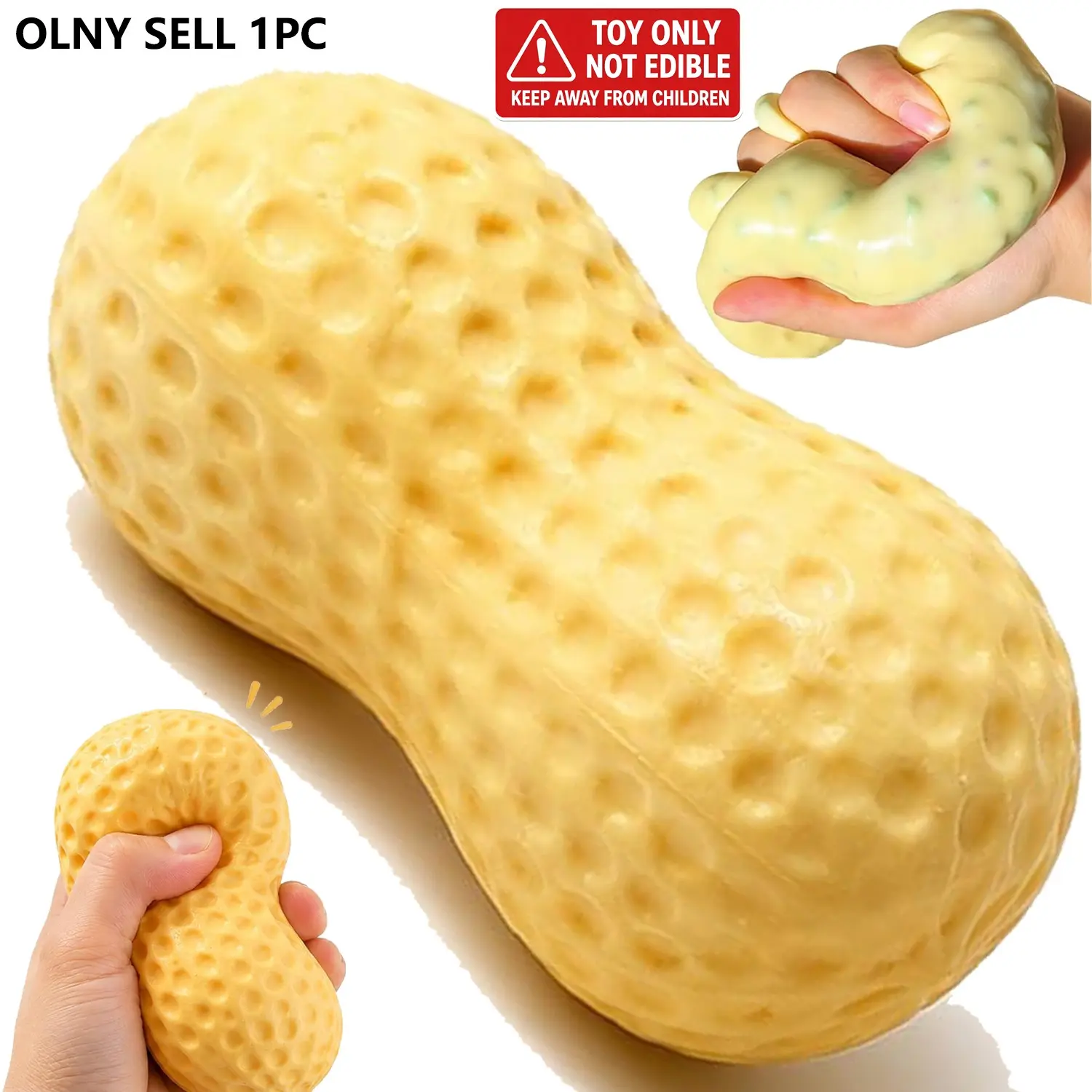 Building block peanut handmade ball, can shape soft and fluffy peanuts, anxiety relief toys/decompression toys/venting toys/peanut squeezing toys, Stress Ball