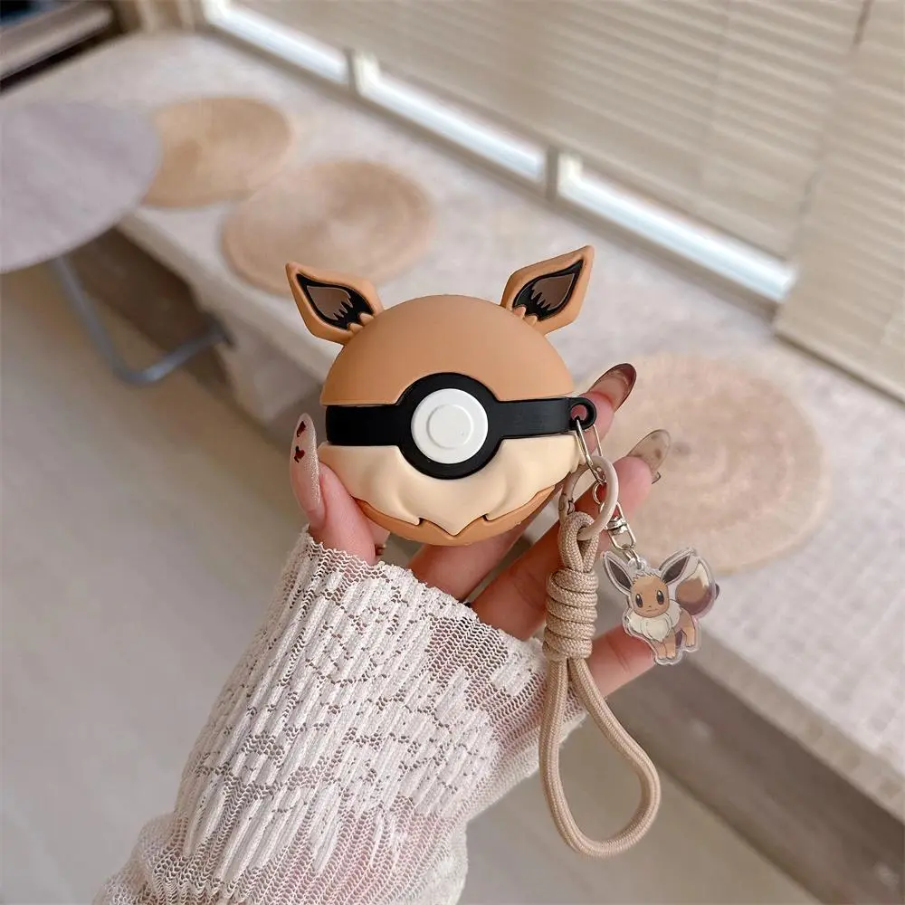 Pocket Monsters Pokemon Poké Ball Evoli 3D Earphone Case For Airpods 4 2 3 1 Pro 3 2 Wireless Bluetooth Headset Protective Cover