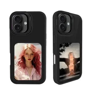 Compatible with Compatible with iPhone 17 Pro Max/ 16/15 /14/13 /12 DIY four-color NFC projection anti-drop case for e-ink phone with stand -HN00625-1