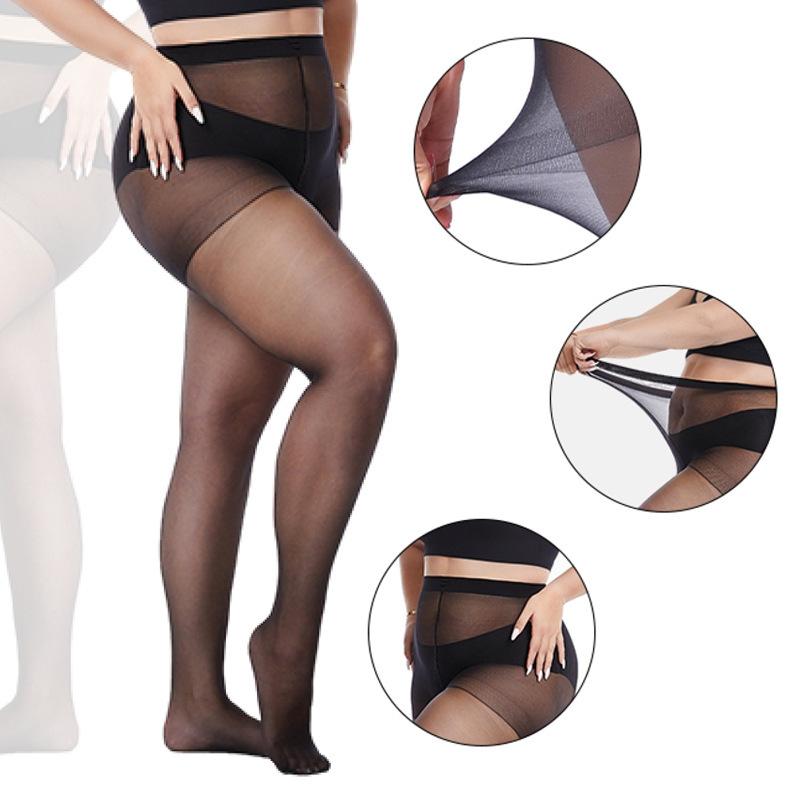 Women Ultra Thin Natural Nude Look Pantyhose High Waist Slimming Fake Bare Legs Transparent Skin Tone Tights for Spring Summer