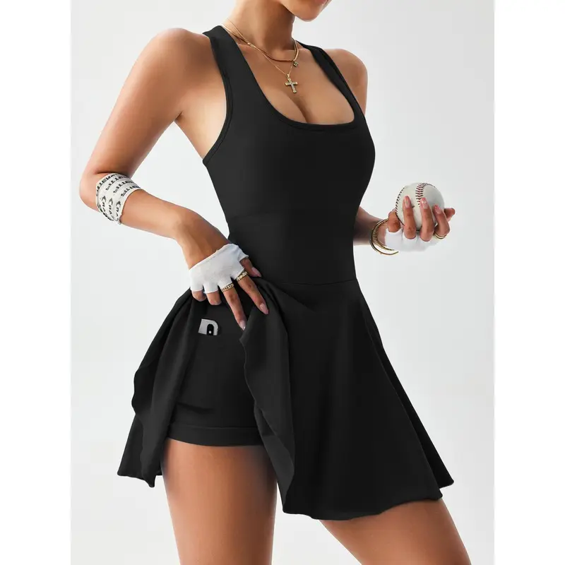 ladies romper dress with shorts BRGZLK Shorts Jumpsuits for Women Elegant Petite Romper Dress Sleeveless Loose Fit Casual Wrap U Neck Playsuit with Pocket Ladies Summer Suspender
