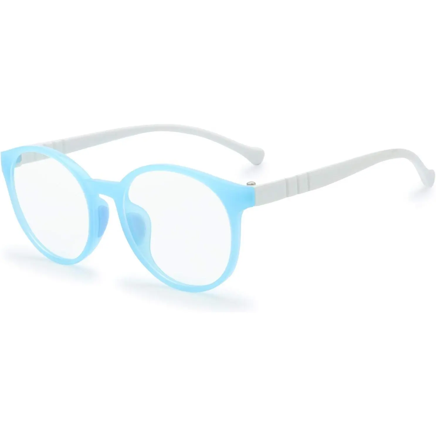 Kids Super Light Flexible TR-90 Frame/Glasses (FR1B01) - Accessory Non-Prescription Blue Lenses Glasses for Boys & Girls Age 3-14, Gaming/TV Use, Accessory Non-Prescription Glasses, Blue Lenses Non-Prescription Glasses