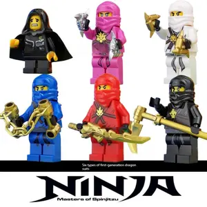 Vintage Multi-Element Masked Fantasy Brick Minifigures, Compatible Universal Interlock Bricks With Double-Sided Printed Torso, Educational DIY Assembly Collectible Character Display Set
