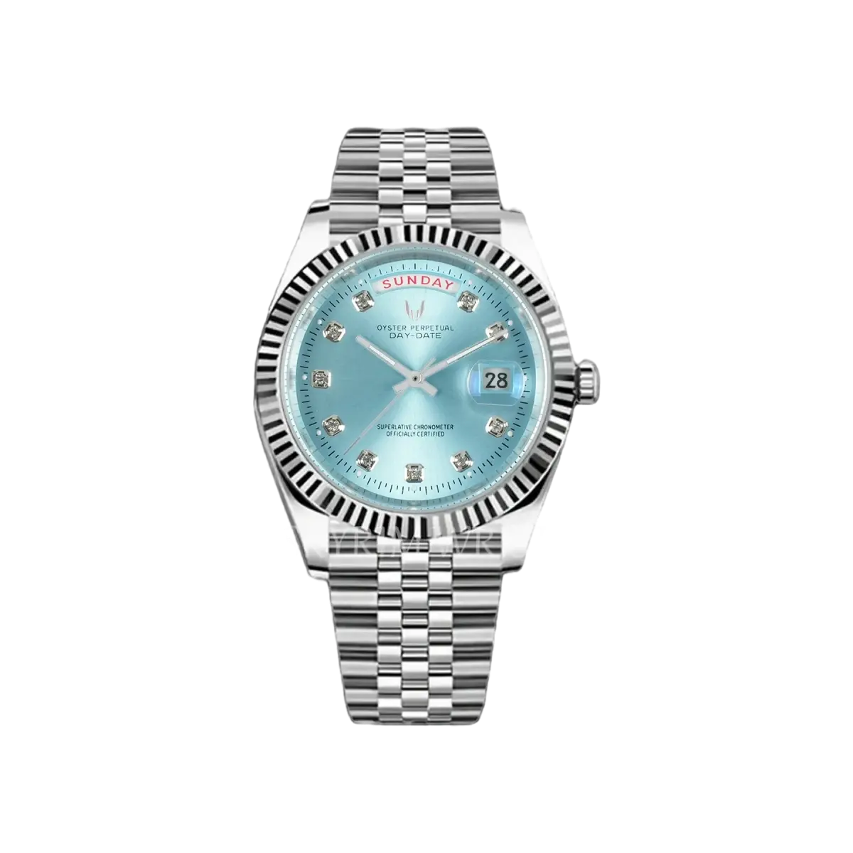 Custom Day-Date Sky Blue Diamond