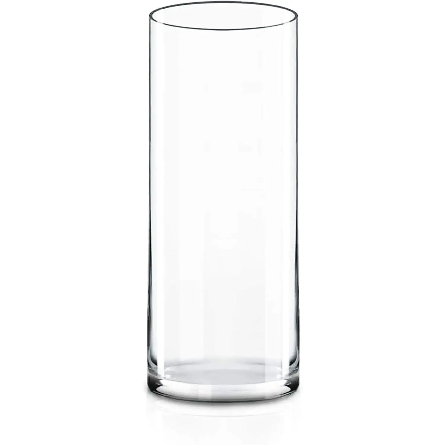 Clear Glass Cylinder Vase 12" H x 4" D | Multiple Size Choices Glass Flower Vase Centerpieces | Hurricane Floating Candle HolderGift