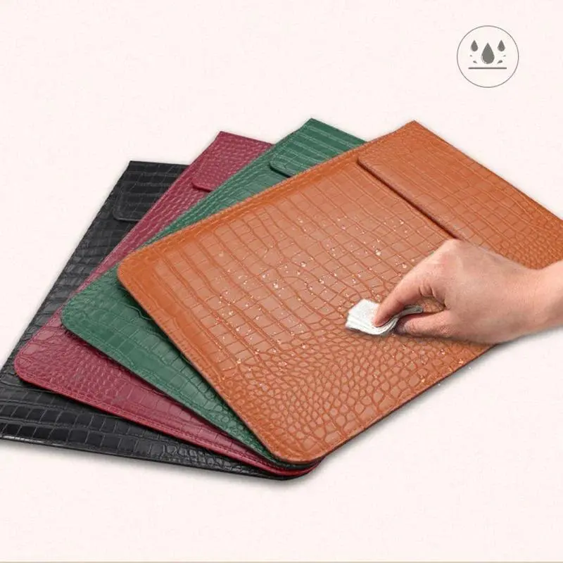 Slim Crocodile Texture PU Leather Magnetic Laptop Sleeve Pouch Envelope Bag For Macbook Neo Air Pro 16 15 14 13 12 11 Inch Case