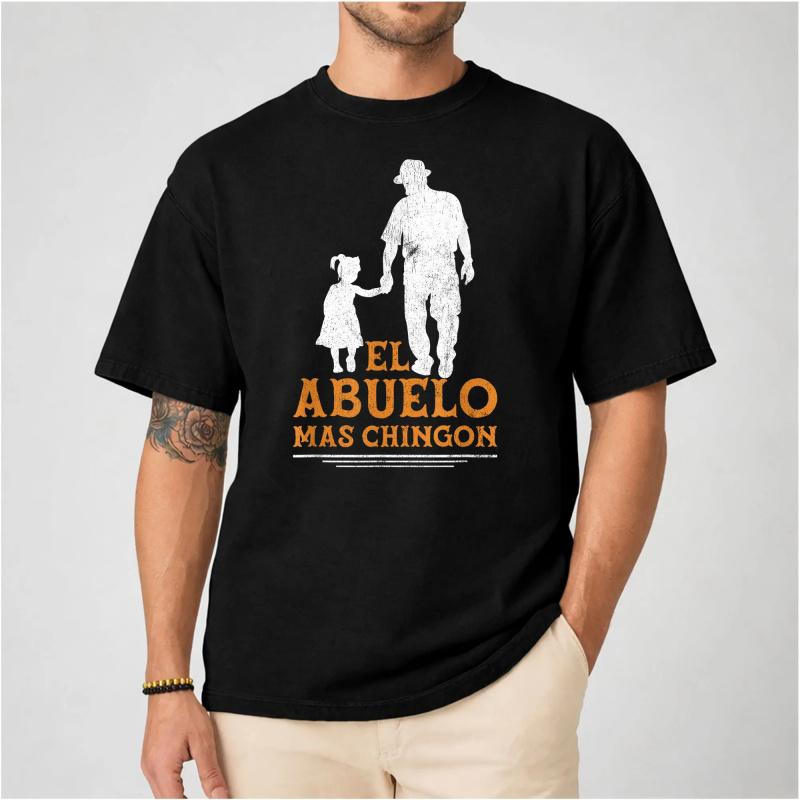 Made In USA, El Abuelo Mas Chingon Tshirt, Funny Spanish Grandpa Gift Tee, Latino Family Humor Outfit, Mexican Pride Clothing, Abuela Abuelo Appreciation Present, Casual Unisex Style