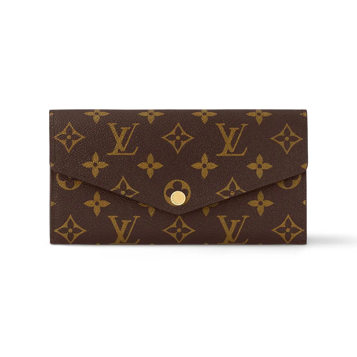 Louis Vuitton Sarah Monogram Long Wallet for Women, Coated Canvas, Red