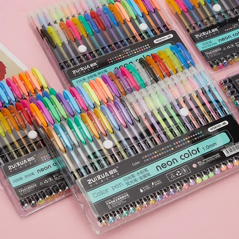 12 Color Sketch Markers Fluorescent Pen Set, Glitter Pens, Art Supplies, Colored Brush Tips, Cute Art Markers, Craft Brushes, Gift, Art Drawing Set