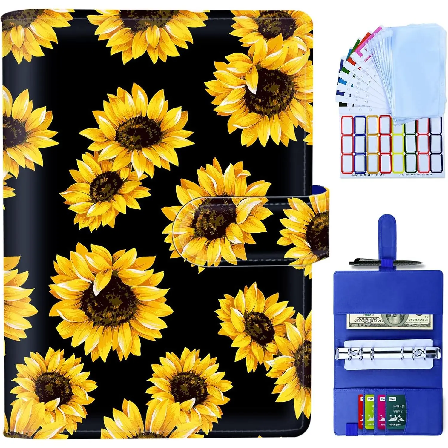 Budget Binder, Saving Binder, Envelopes for ,Savings Book | A6 Budget Planner Monthly Bill Organizer Savings  Expense Sheets Book Wallet  Receipt Zipper Envelopes