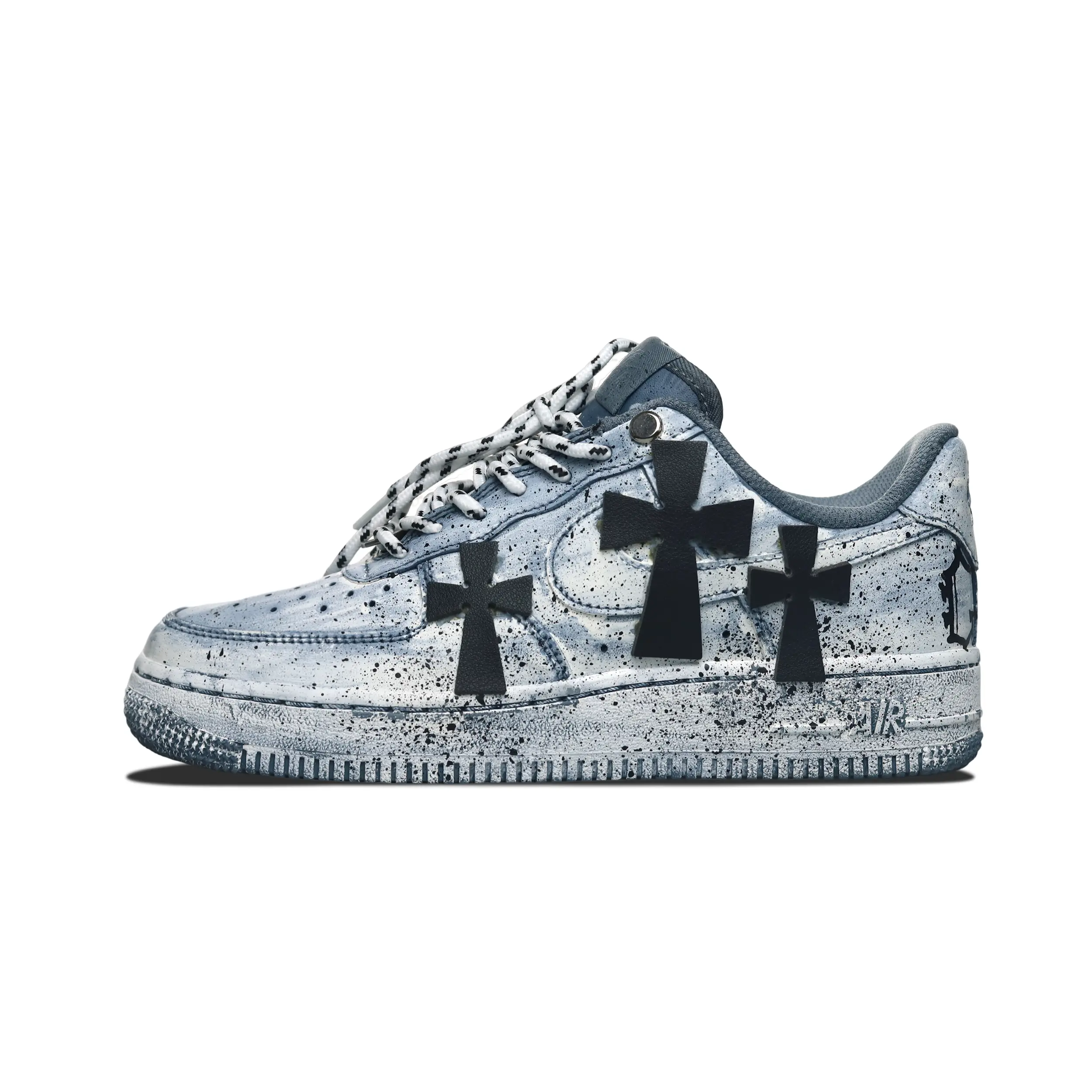Nike Air Force 1 Bell’s Tie-Dye Distressed Graffiti Low-Top Sneakers Unisex Verifiable, with credentials and supporting global authentication