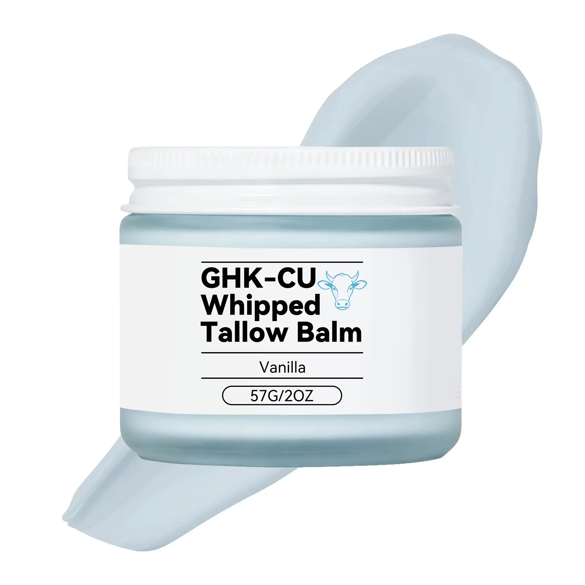 GHK-Cu Whipped Tallow Balm + Copper Peptide, Vanilla, Moisturizing And Smooth, Firm And Soothing, Suitable for all skin types2 Oz