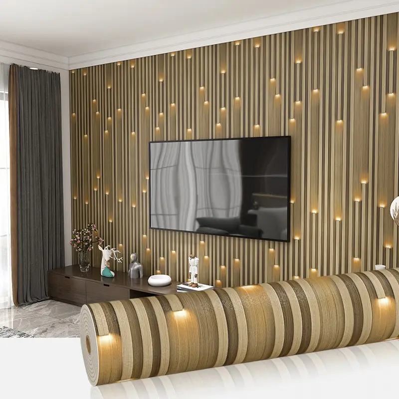 1 roll, 15.75in*118.11in(40cm*300cm), thickened striped wood grain wallpaper, peel and stick vinyl wallpaper, removable self-adhesive wood grain wall panels for living room, bedroom, and kitchen.