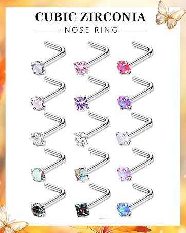 YADOCA 5 Pairs 925 Sterling Silver Stud Earrings for Women 20G Flat Back Earrings Helix Cartilage Earrings Cubic Zirconia Opal Earrings Comfort Back Sleep Post Earrings Hypoallergenic
