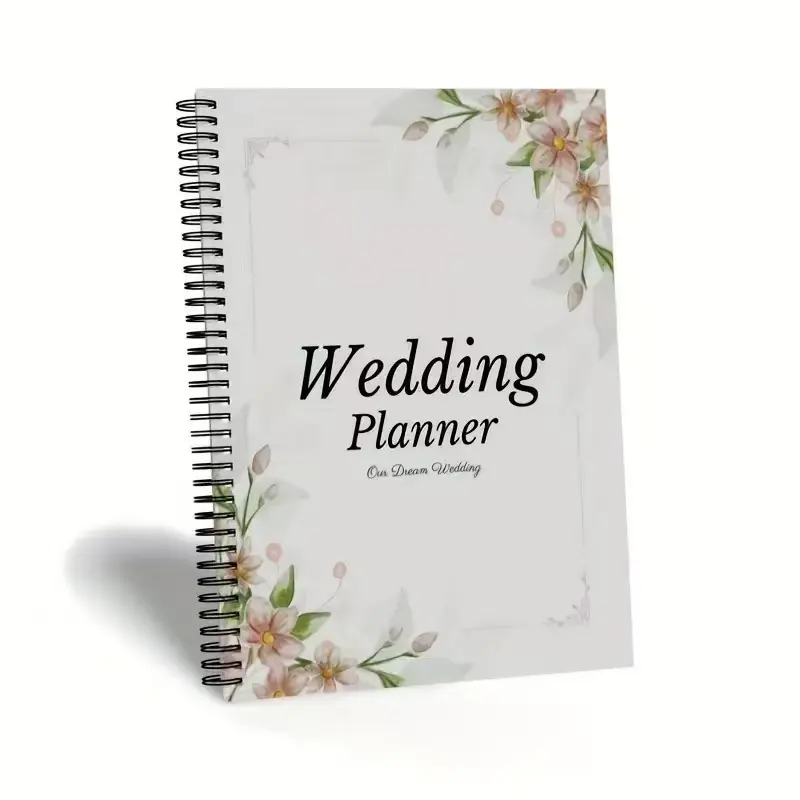 Wedding Planning Coiled Notebook, Romantic Ceremony & Practical Organization, Ideal for Engaged Couples & Wedding Planners, Bridal Shower Gift