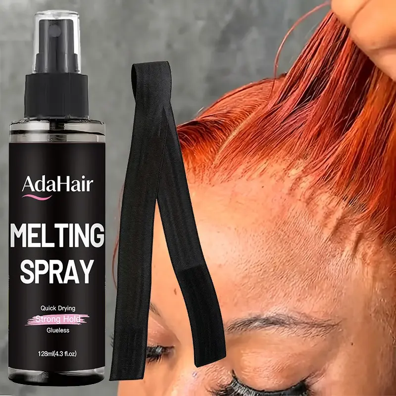 2pcs Natural Hold Lace Melt Spray, Strong No-Glue Wig Adhesive, Quick-Dry Hair Glue, Long-Lasting Wig Spray, Hairband, Fast Drying
