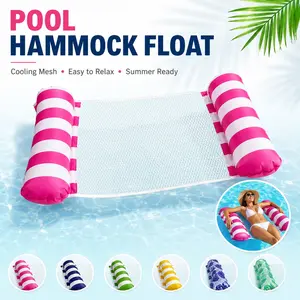 Pool Hammock Float for Adults, Inflatable Mesh Water Hammock Lounge for Swimming Pool, Beach, Vacation