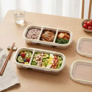 2/3 Compartment 304 Stainless Steel Bento Lunch Box, Leakproof Sealed Portable Meal Prep Container, Divided Design Prevents Food Mixing, Ideal Portion Control Food Storage Box for Weight Loss, Keto Diet, Light Salad, Office & School Healthy Daily Meal.
