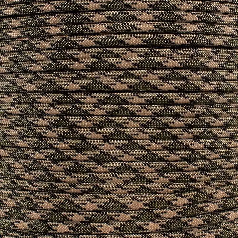 550lb Camo Colors Paracord – 7 Strand Type III Tactical Parachute Cord  Hiking, Camping, and Fishing