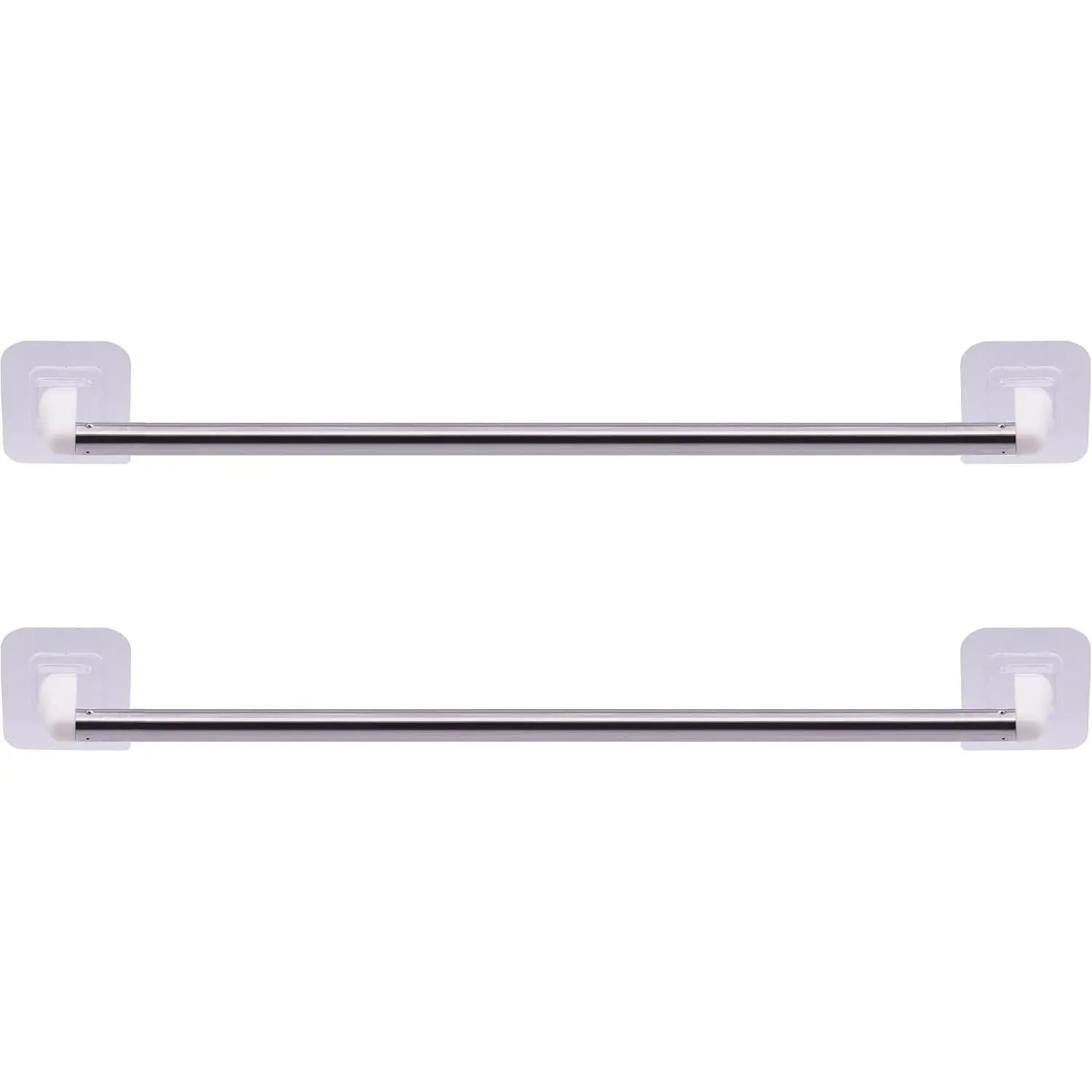 Type C 16" - 39" Self Adhesive No Drilling  Door Curtain Rod Petite cafe Cupboard Bar Sash Rod for Closet, Wardrobe, Bookshelf, Small Window (2)