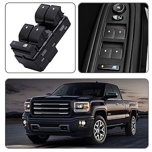 Driver Side Power Master Window Switch, Compatible with Chevy Silverado/Chevrolet Traverse/HHR/2007-2013 GMC Sierra/Yukon/Buick Enclave Replace OE 20945129 25789692