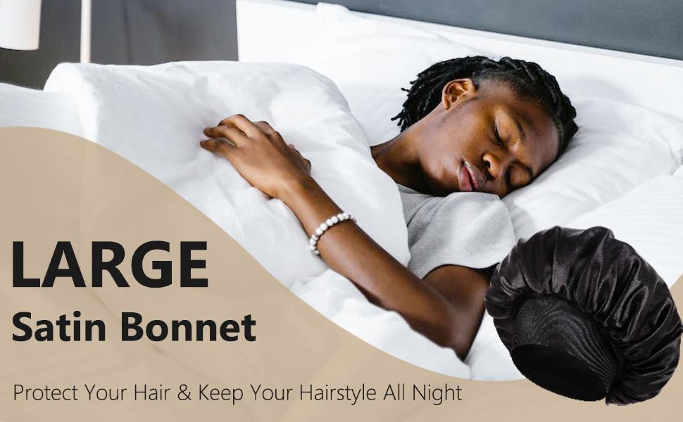 Double Layer Reversible Satin Sleep Bonnet for Men – Perfect for Sleeping, Makeup & Curly Hair Care – Ideal Back to School Accessory for Comfort & Style