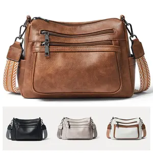 Bluome Crossbody Bag for Women, Vegan Leather Shoulder Bags, Handbags Crossbody Purse Tote Bag with Adjustable Strap, Trendy Versatile Analog Bag Everyday Bag for Travel Essentials Work Daily Use Commuting, Gifts for Birthday Valentine's Day