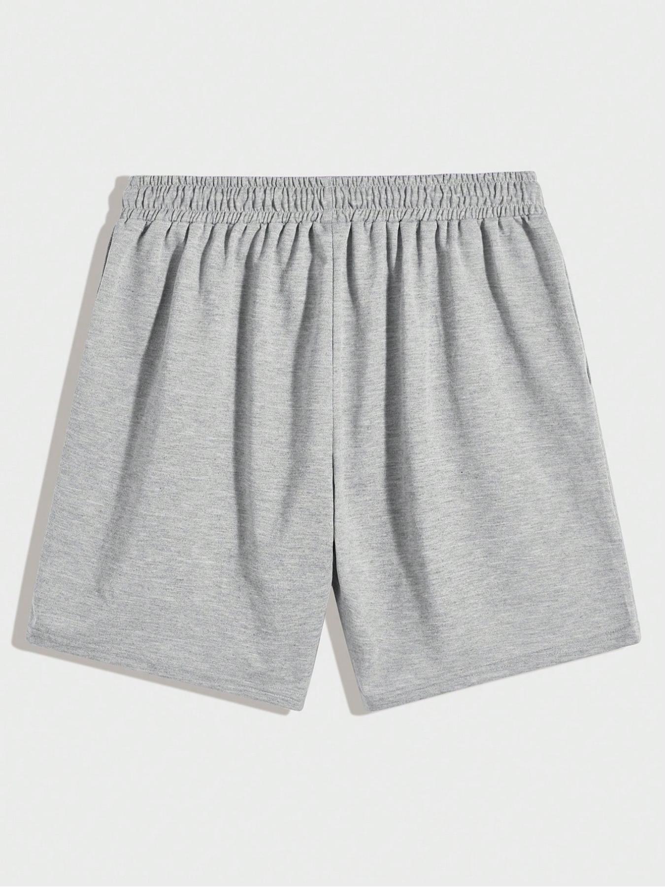 Men's Cartoon Goose & Letter Print Drawstring Sleep Shorts, Regular Fit Casual Comfy Elastic Waist Pocket Bottoms for Daily Wear, Sleepwear Loungewear for All Seasons, Pajama Shorts