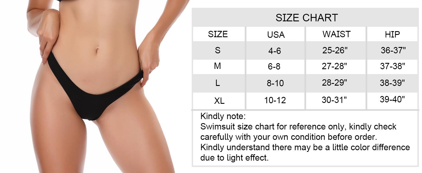 YELAIVP Women's Ruched Back Bikini Bottoms High Cut Bathing Suit Bottoms Cheeky Thong Swimsuit Bottom