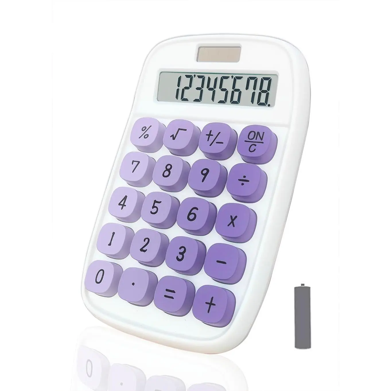 Lofree Calculator, Clicky Calculator(White and ) | Large LCD Display 8 Digit Tilt Screen and Big Button for Teachers Students  Office