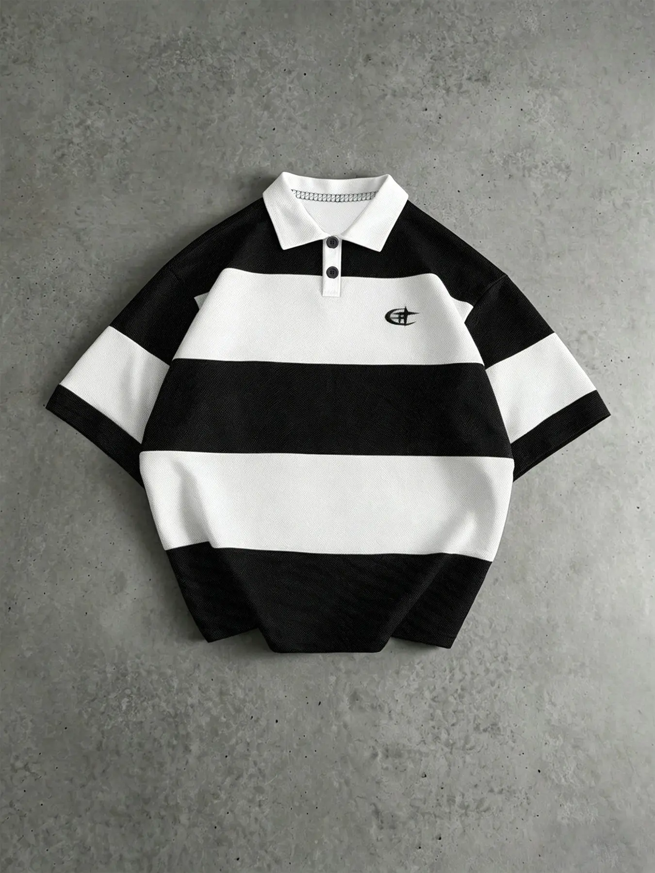 Men's Fashion Summer Retro Vintage Rugby Stripe Polo Shirt, 90s College Street Style, Unisex, Multiple Colors, Casual Slim Fit