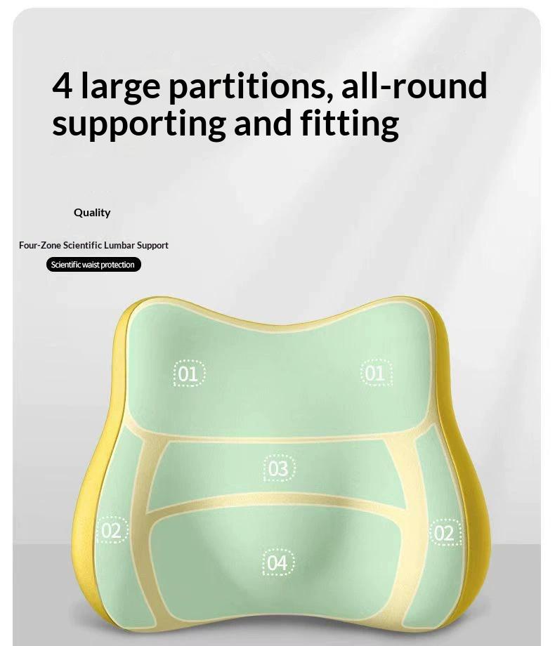Car headrest and lumbar support for drivers, memory foam waist support for long-term sitting, car shoulder pillow, car accessories