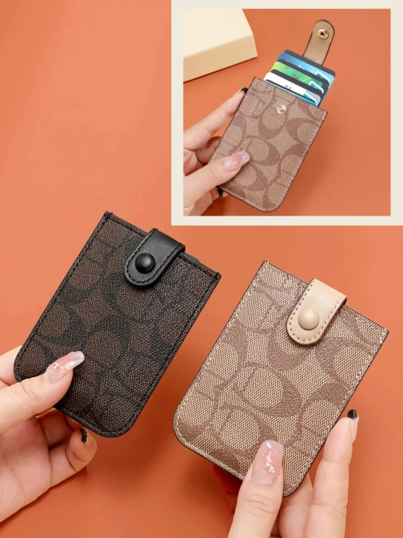 Slim Vintage Print Card Holder, Elegant High-End New Design, Anti-Magnetic Card Case, Unisex, Compact and Stylish, Perfect for Men and Women
