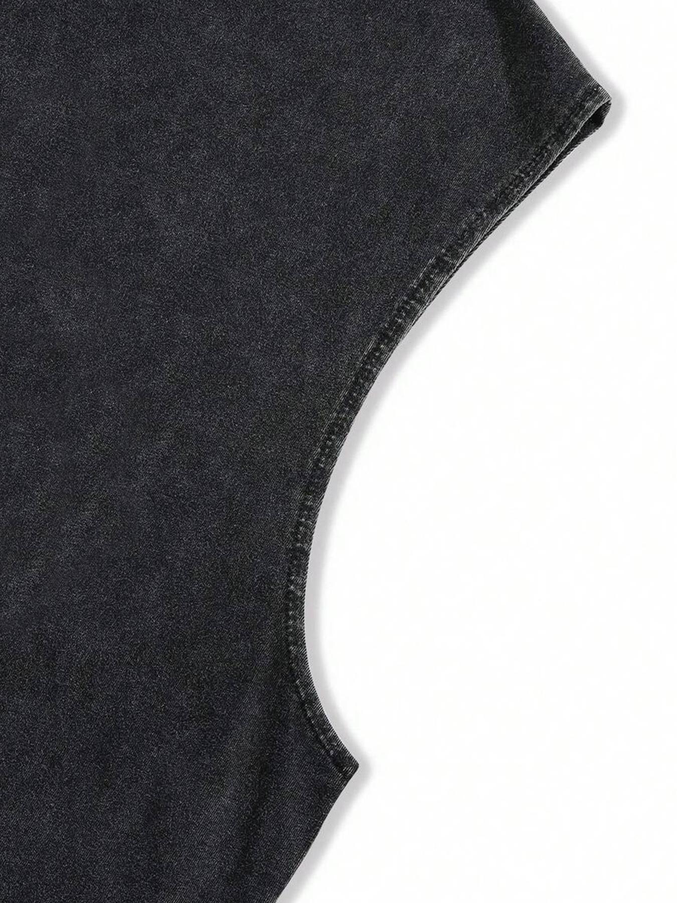 Men's Modelo Eagle Print Graphic Round Neck Stylish Tank Top, Loose Casual Street Sleeveless Top for Daily Wear, Menswear for All Seasons, Streetwear, Casual Slim Sleeveless, Vest Tank Top